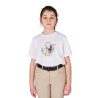 Camiseta niña Born To Be Wild de algodón Equestro niño - Blanco