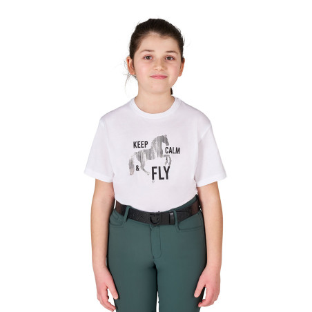Camiseta niña Keep Calm & Fly de algodón Equestro niño