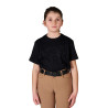 Camiseta niña Sporty & Chic de algodón Equestro niño - Negro