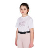 Camiseta de niña Stone Horse de algodón Equestro niño - Blanco