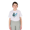 Camiseta infantil de algodón transpirable Equestro niño - Blanco