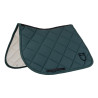 Mantilla de salto con acolchado de rombos y logo bordado Equestro - Verde abeto / negro