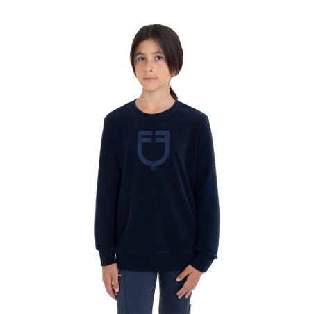 Sudadera unisex para niños de cuello redondo de forro polar Equestro