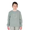 Sudadera unisex para niños de cuello redondo de forro polar Equestro - Gris pizarra