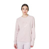Sudadera de mujer de cuello redondo de forro polar Equestro - Violeta afieltrado