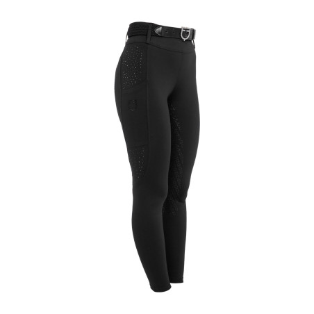 Leggings de mujer de cintura alta con trabillas y strass Equestro