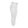 Leggings de mujer de cintura alta con trabillas y strass Equestro - Blanco