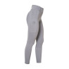 Leggings de mujer de cintura alta con trabillas y strass Equestro - Gris escarchado