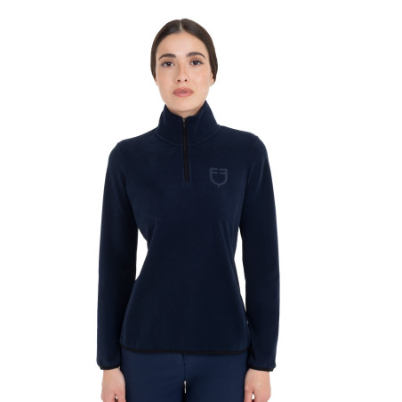 Sudadera de mujer de cuello alto de forro polar con cremallera 3/4 Equestro