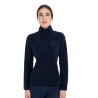 Sudadera de mujer de cuello alto de forro polar con cremallera 3/4 Equestro - Americana marina