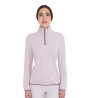 Sudadera de mujer de cuello alto de forro polar con cremallera 3/4 Equestro - Violeta afieltrado