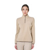 Sudadera de mujer de cuello alto de forro polar con cremallera 3/4 Equestro - Adoquín