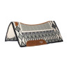 Manta de silla contorneada con manta de lana 34x36 Platinum Pro - Gris / gris oscuro / blanco