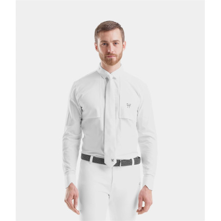 Diseño Camisa de concurso de equitación de manga larga para hombre Horse Pilot