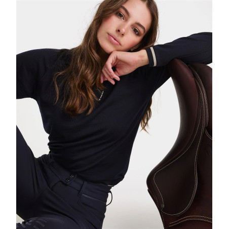 Polo de equitación de lana merina para mujer Merinos Horse Pilot
