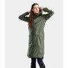 Chaqueta impermeable larga Raintech Horse Pilot mujer - Noche forestal