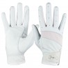Guantes de cuero y malla para mujer Horze - Blanco