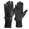Guantes cuero sintético con forro polar Horze - Negro