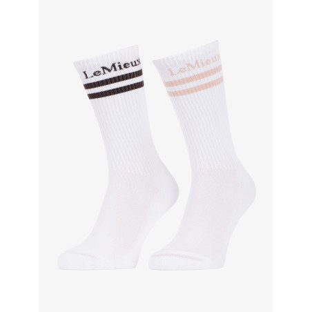 Pack de 2 calcetines altos blancos LeMieux