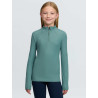 Camiseta técnica acanalada Rayé LeMieux Young Rider - Aloe