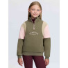 Jersey con cremallera de un cuarto Young Rider Viola LeMieux - Verde sauce