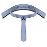 Cuchillo térmico de pvc curvo con goma Imperial Riding - Azul morning metalizado