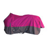 Manta exterior Imperial Riding Limited Fleece con cuello - Frambuesa / grís