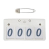 Placa de identificación de concurso de cuatro dígitos KLMaddie Kingsland - Blanco