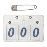 Placa de identificación de concurso de tres dígitos KLMaddie Kingsland - Blanco