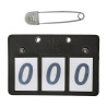 Placa de identificación de concurso de tres dígitos KLMaddie Kingsland - Negro