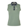 Polo sin mangas para mujer de piqué KLLaura Kingsland - Verde agave
