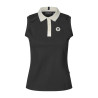Polo sin mangas para mujer de piqué KLLaura Kingsland - Negro