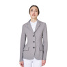 Chaqueta de concurso para mujer Equestro con logotipo en relieve - Gris escarchado