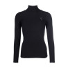 Camiseta cuello alto Montalcino- HKM - Negro