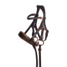 Bocado de cuero Oro rosa Hobby Horsing- HKM - Castaño