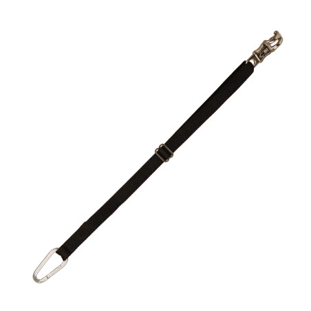 Línea de remolque y sujeción cruzada desmontable con mosquetón antipánico negro 120