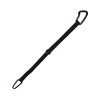 Cuerda de amarre para remolque y sujeción cruzada desmontable con mosquetón de aluminio negro 120 cm - Negro