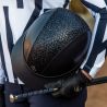 Casco Charles Owen SP8 Plus Leather Look - Negro brillante