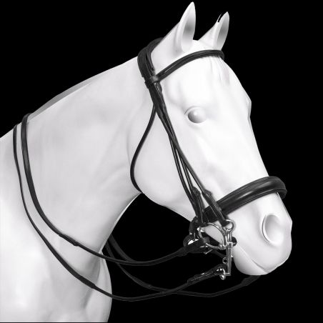 Cabezada Acavallo Parnaso Cuero Doble Riendas