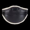 Cincha con protector abdominal Acavallo Gel y PVC Forro interior desmontable de lana - Negro