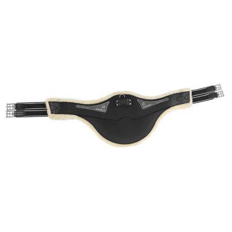Cincha con protector abdominal Acavallo Gel y PVC Forro interior desmontable de lana