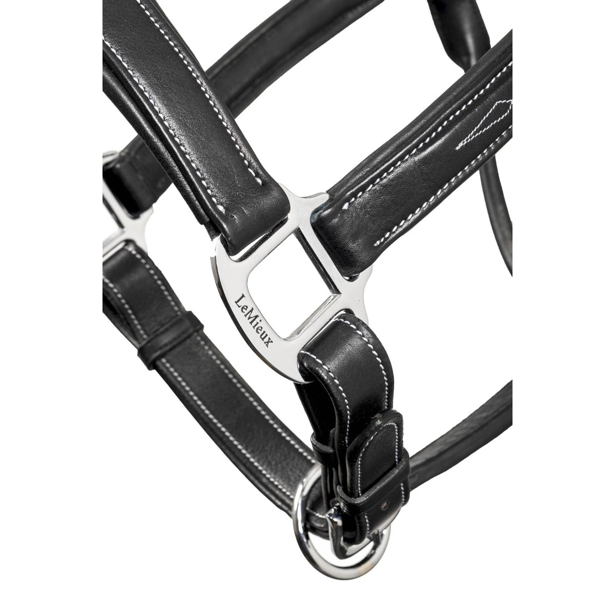 Collar con puntadas de cuero de LeMieux Negro