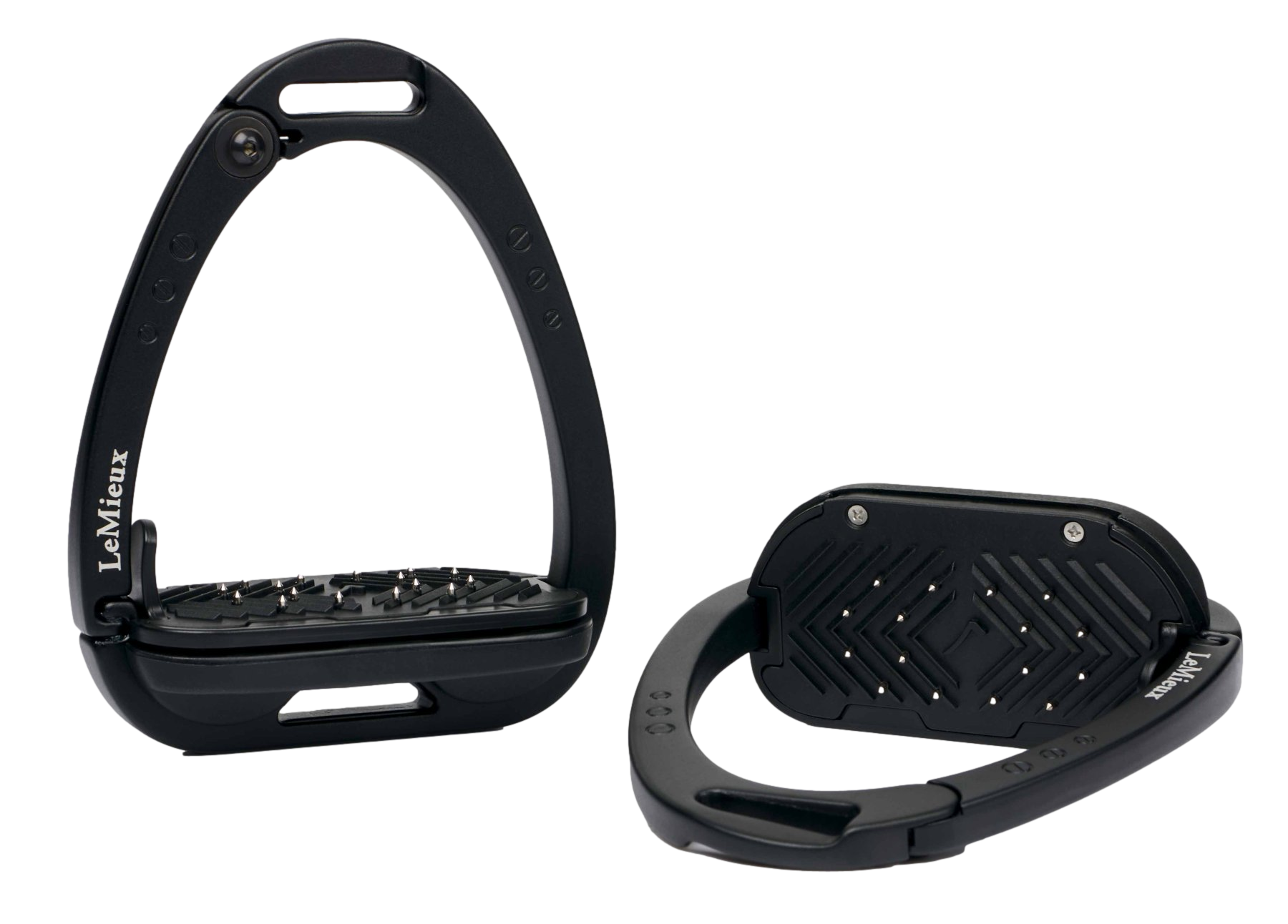 Estribos LeMieux Vector Control Negro / negro Estribos LeMieux Vector Control Negro / negro