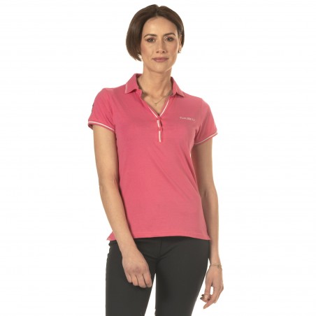 Polo para mujer rosa Flags & Cup