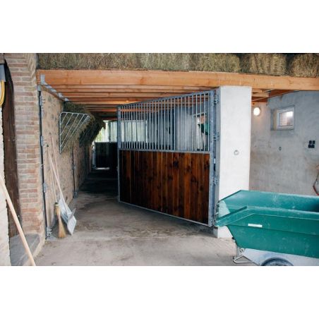 Tabique separador de box giratorio con rejilla/madera 3,5 m La Gée