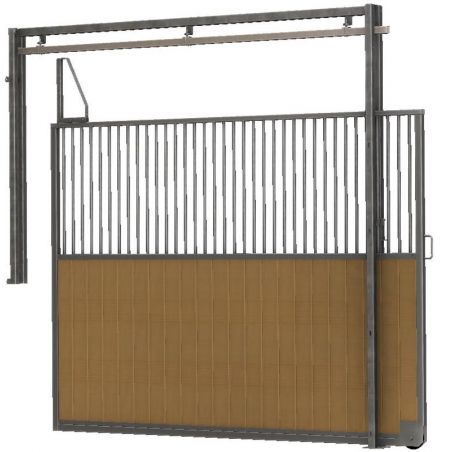 Separación de boxes deslizante con rejilla/madera 4 m La Gée