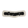 Funda anatómica Acavallo para cincha corta de gel y borreguillo - Blanco