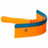 Cuchillo térmico de pvc curvo con goma Imperial Riding - Naranja neón