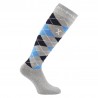 Calcetines tipo polo Argyle HV - Gris mezclado / blanco