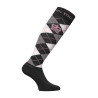 Calcetines tipo polo Argyle HV - Negro / gris plateado mezclado / rosa